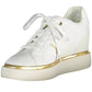 White Polyester Women Sneaker - SEHABRANDS