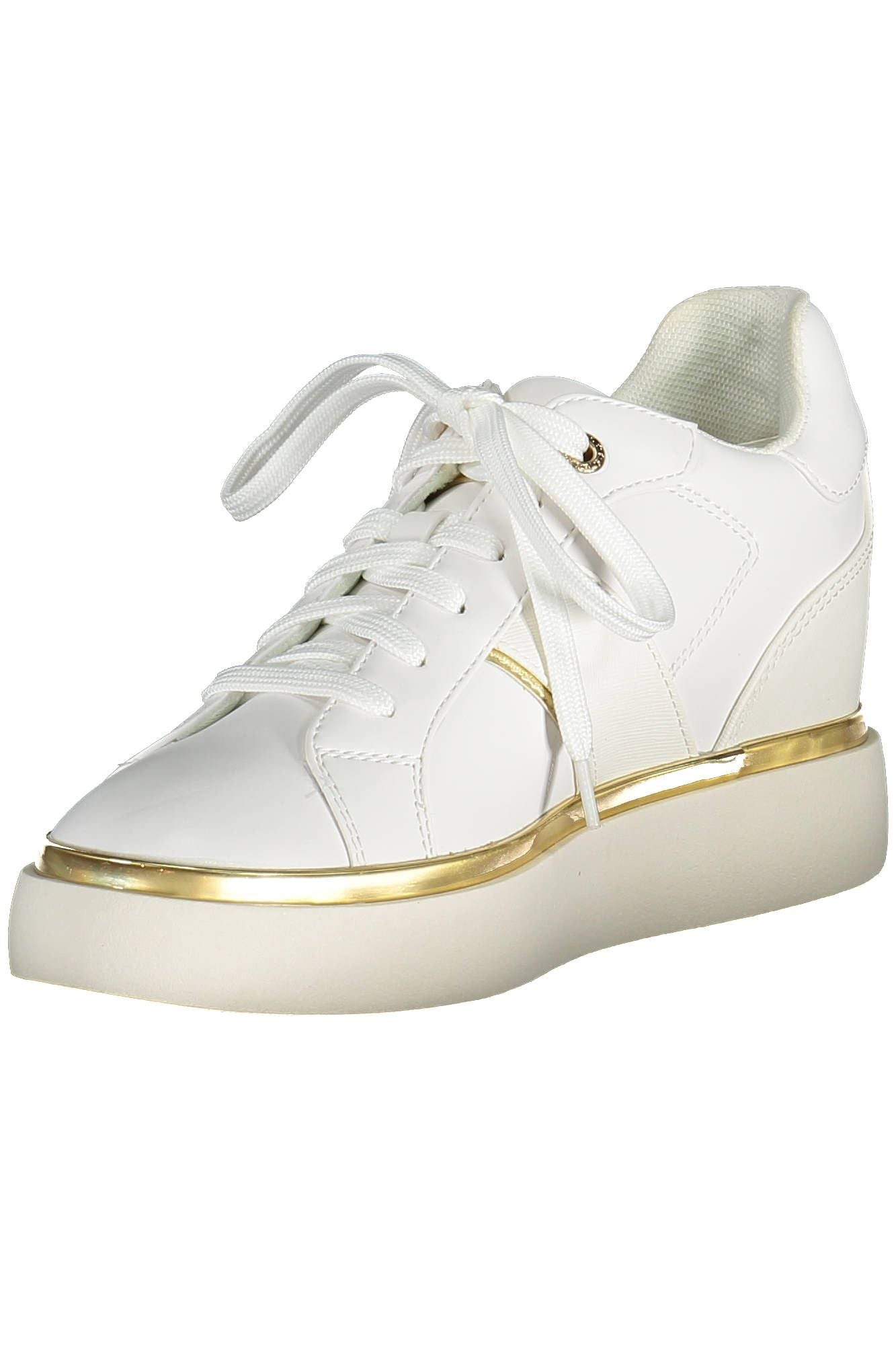 White Polyester Women Sneaker - SEHABRANDS