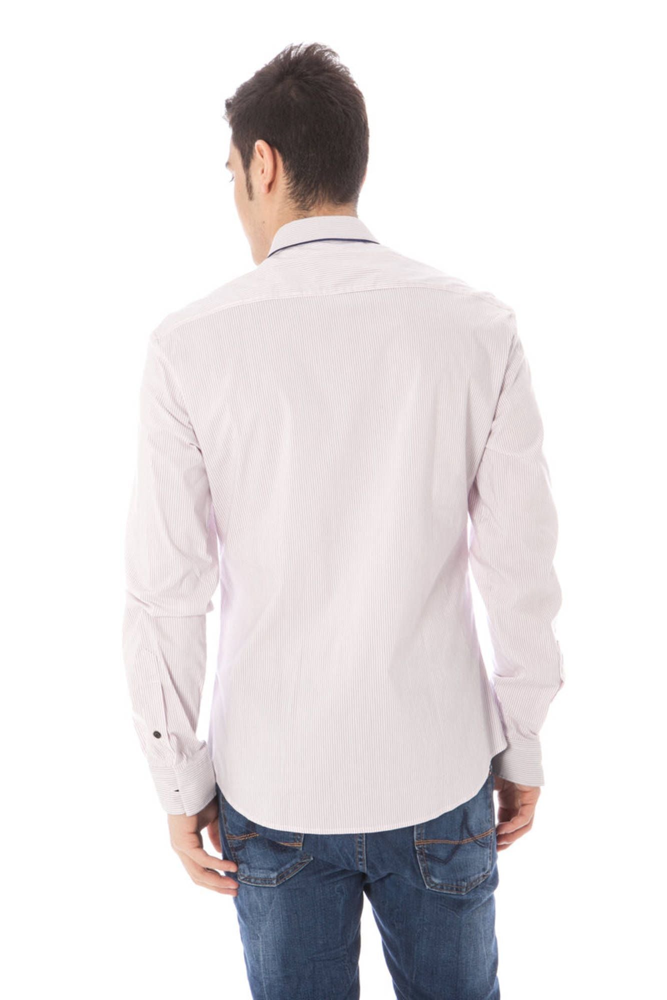 Pink Cotton Men Shirt - SEHABRANDS