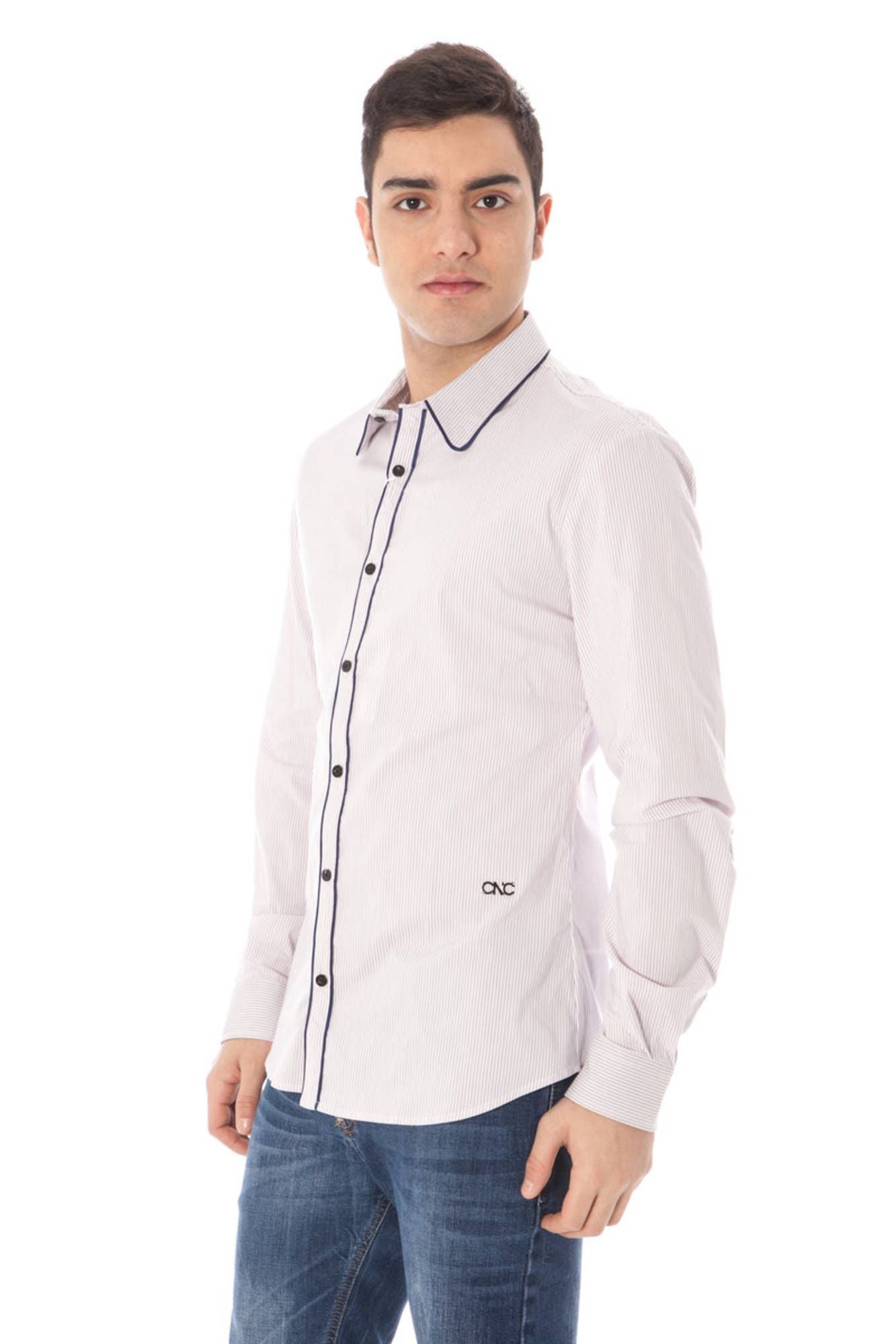 Pink Cotton Men Shirt - SEHABRANDS