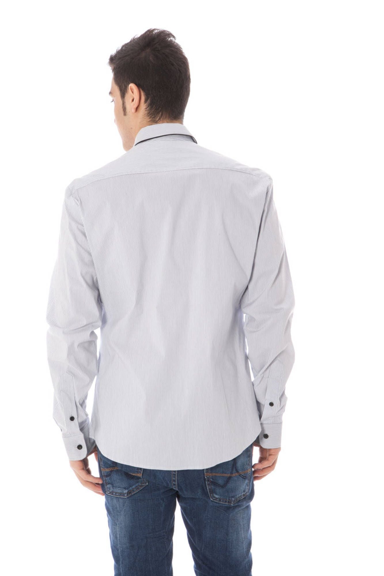 Light Blue Cotton Men Shirt - SEHABRANDS