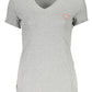 Gray Cotton Women T-Shirt - SEHABRANDS