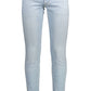 Light Blue Cotton Men Jeans - SEHABRANDS