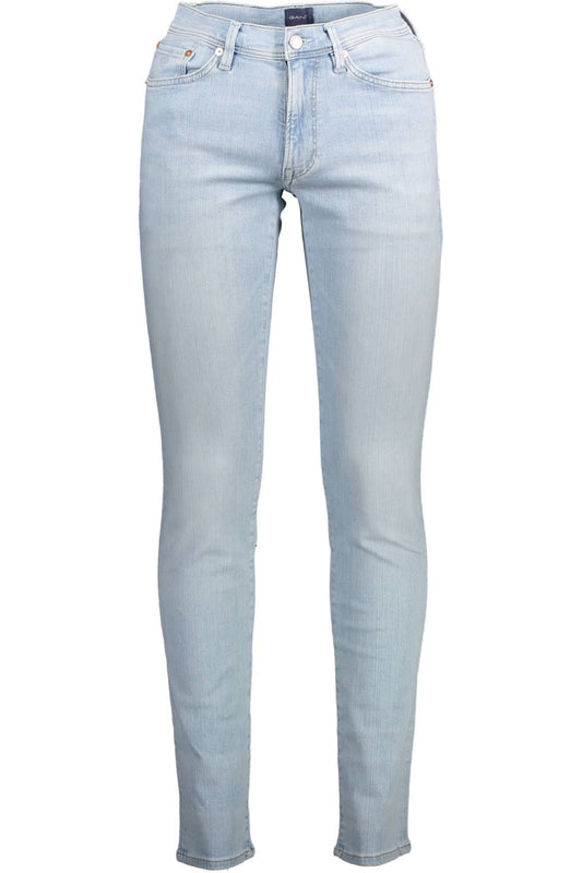 Light Blue Cotton Men Jeans - SEHABRANDS