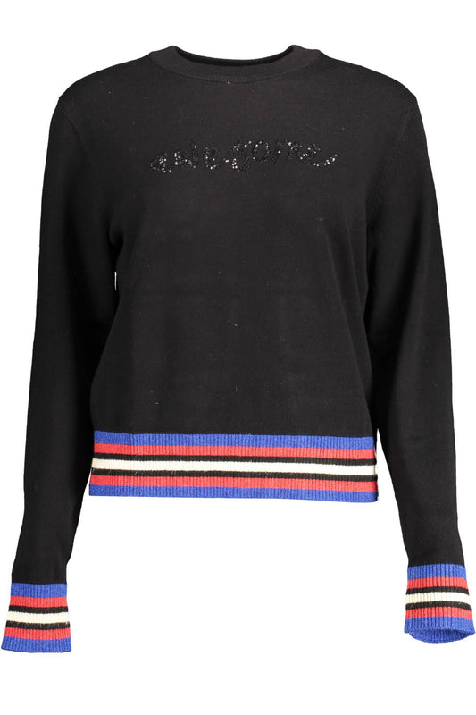 Black Viscose Women Sweater - SEHABRANDS