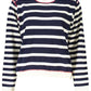 Blue Cotton Women Sweater - SEHABRANDS