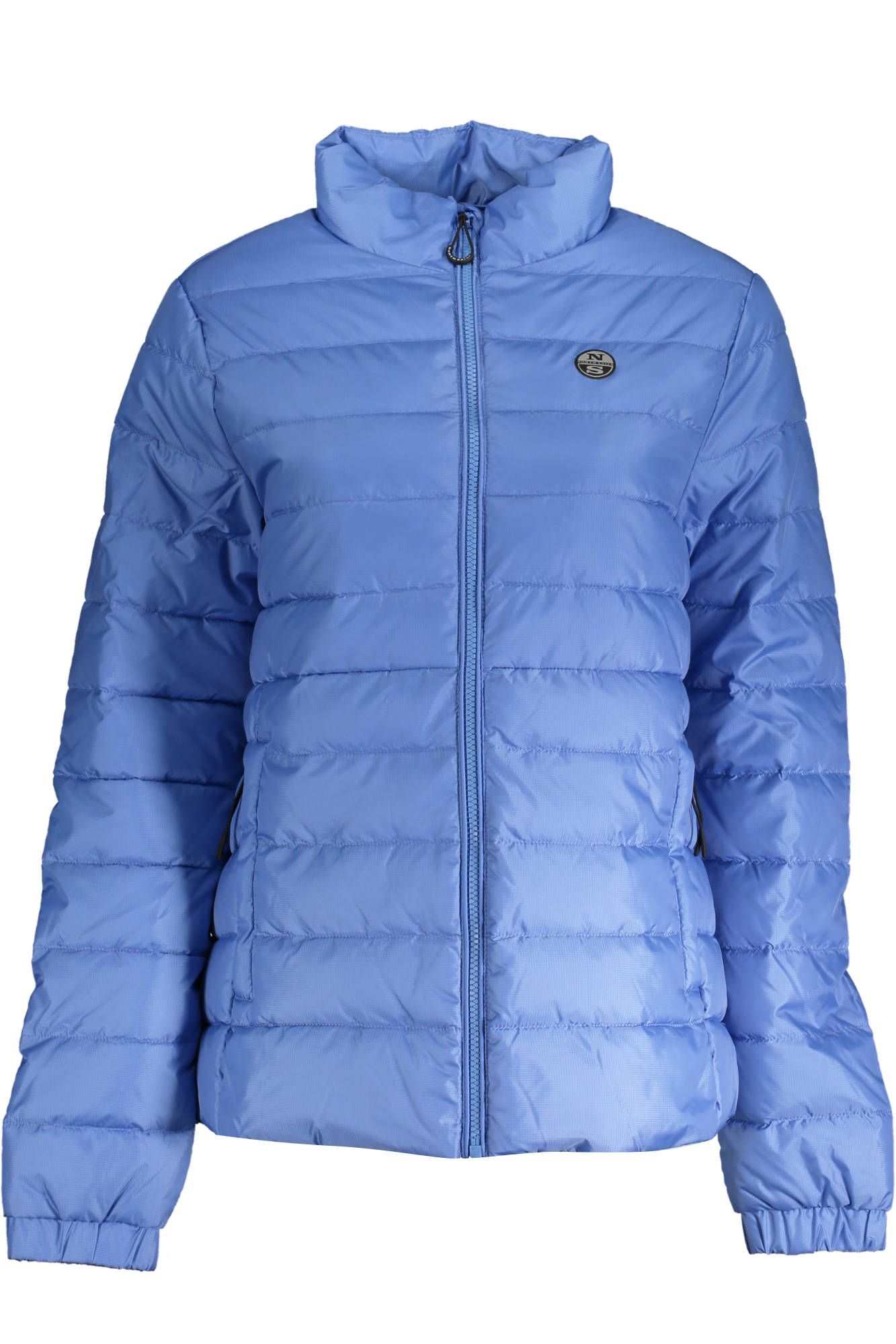 Light Blue Polyester Women Jacket - SEHABRANDS