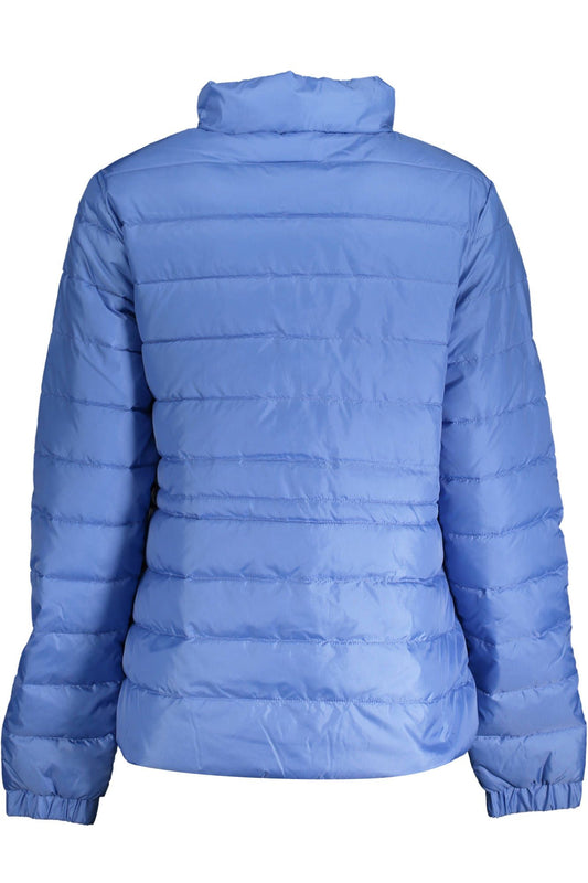 Light Blue Polyester Women Jacket - SEHABRANDS