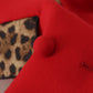 Dolce & Gabbana Elegant Red Leopard Trench Coat