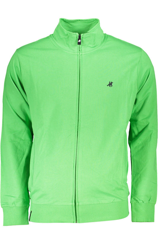 Green Cotton Men Sweater - SEHABRANDS