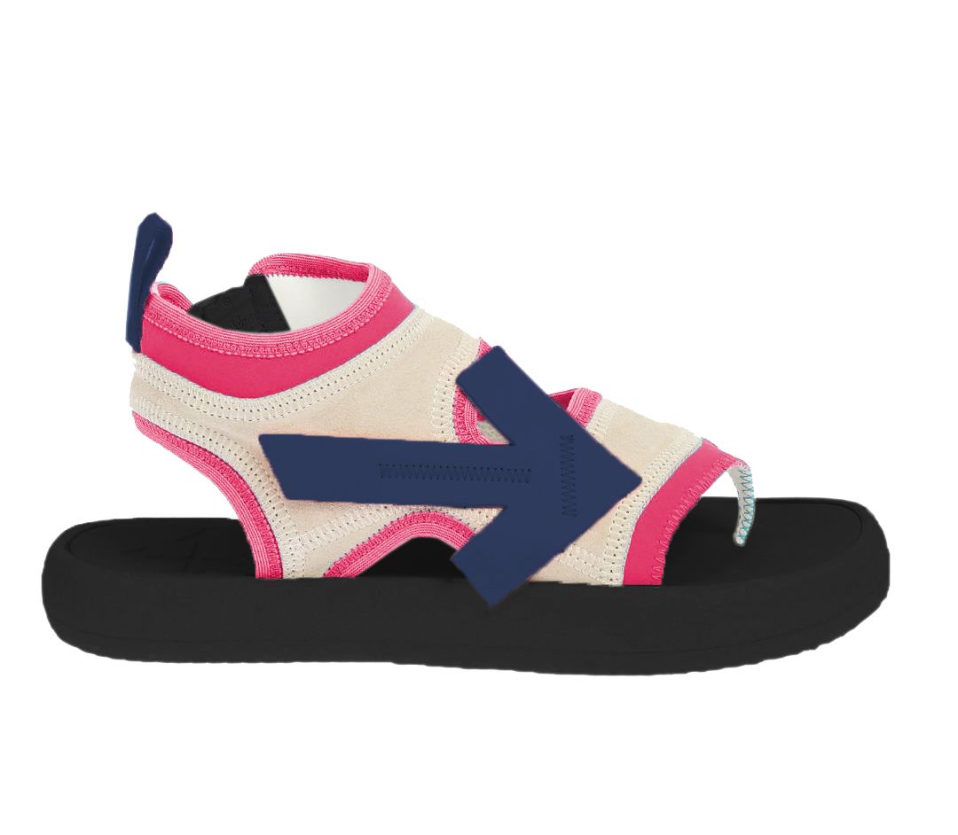 Fuchsia Neoprene Suede Sandals - SEHABRANDS