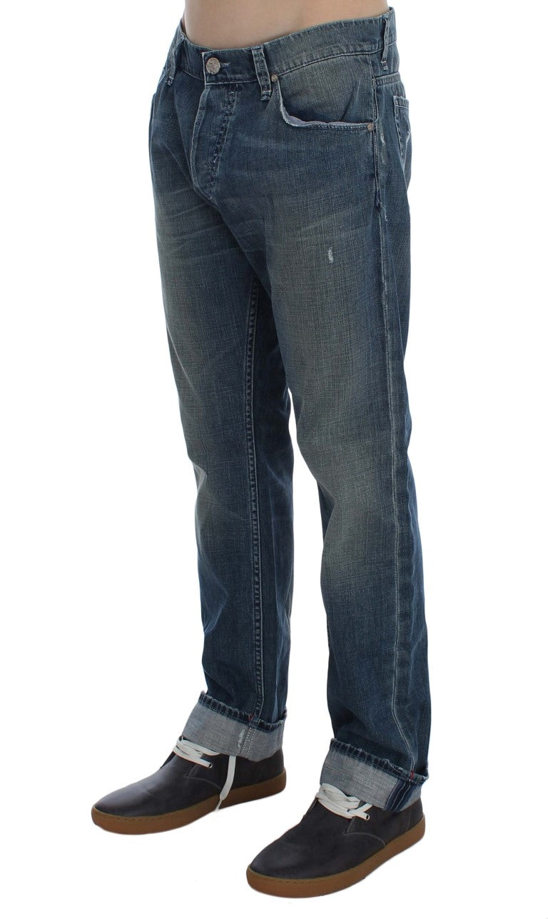 Elegant Regular Fit Blue Wash Denim - SEHABRANDS