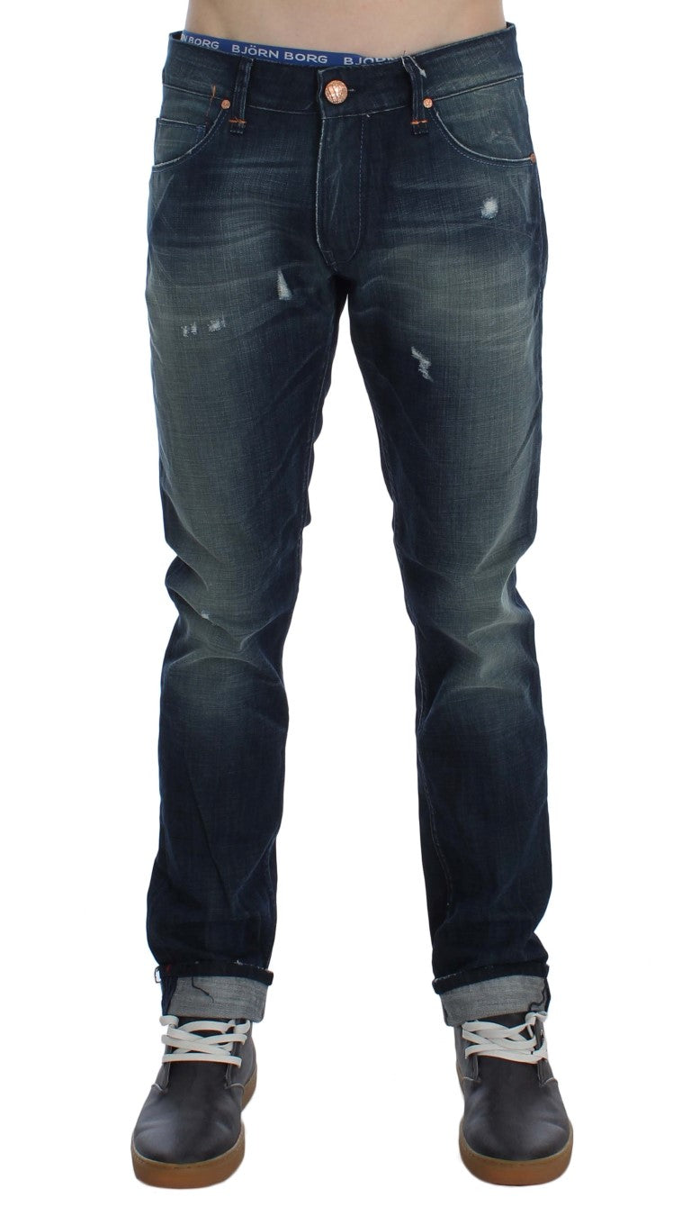 Sleek Slim Fit Italian Denim Jeans - SEHABRANDS