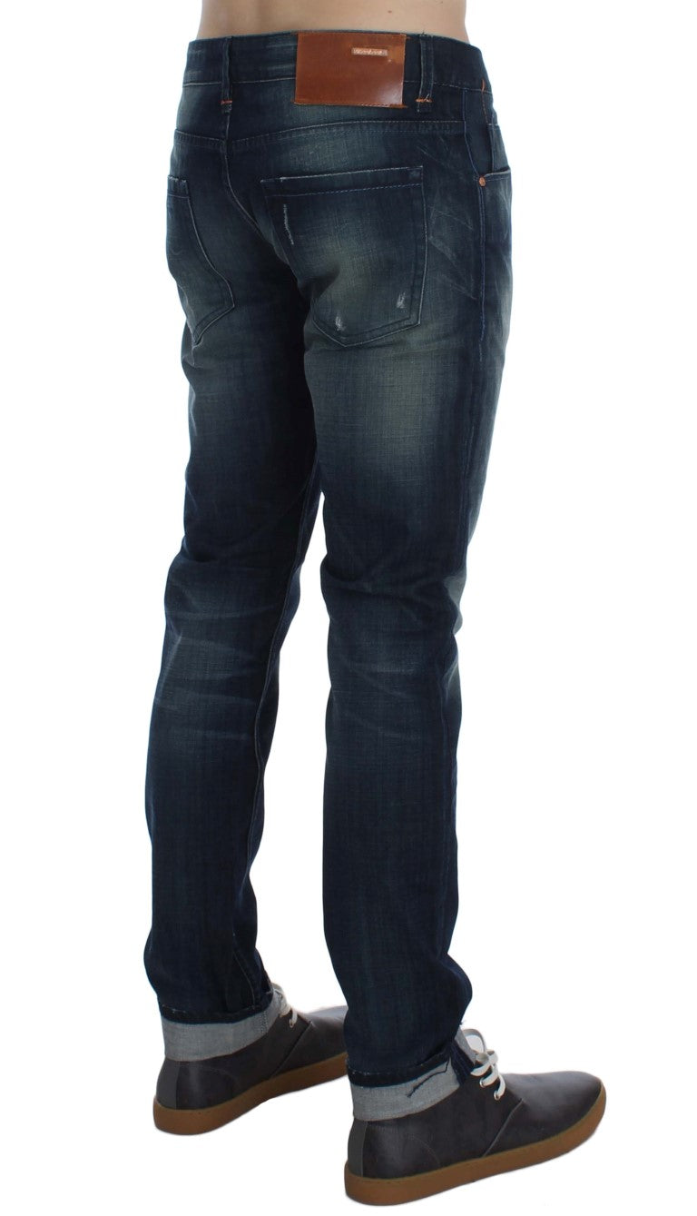 Sleek Slim Fit Italian Denim Jeans - SEHABRANDS