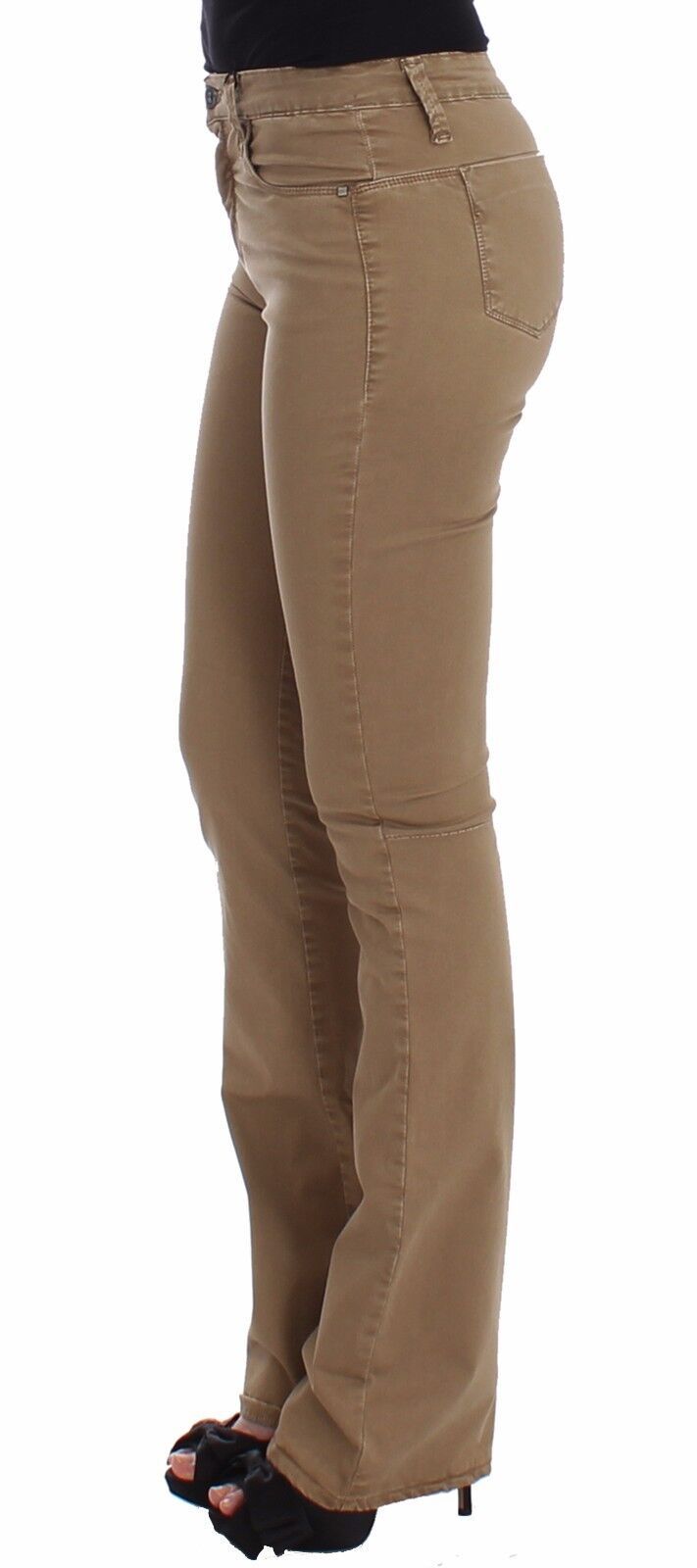 Chic Beige Straight Leg Fashion Jeans - SEHABRANDS