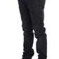 Sleek Gray Slim Fit Italian Mens Jeans - SEHABRANDS