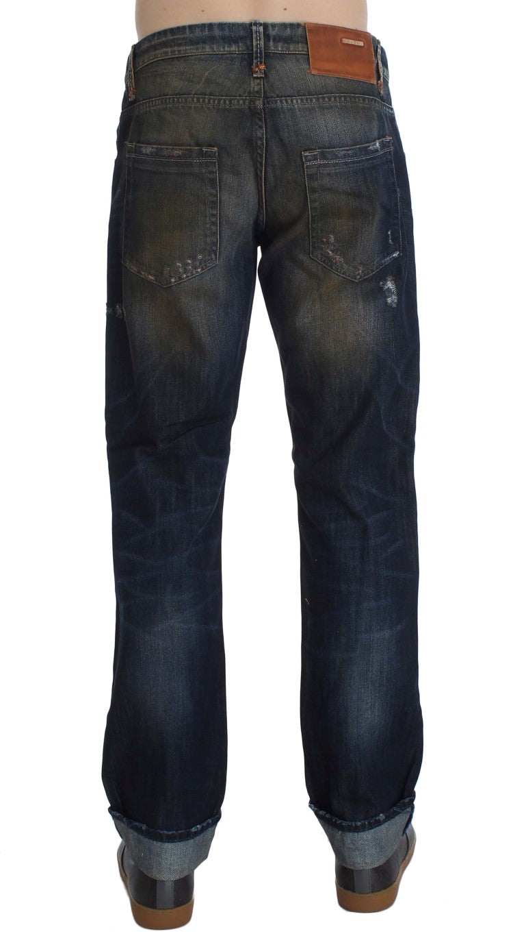 Elegant Straight Fit Men's Denim Jeans - SEHABRANDS