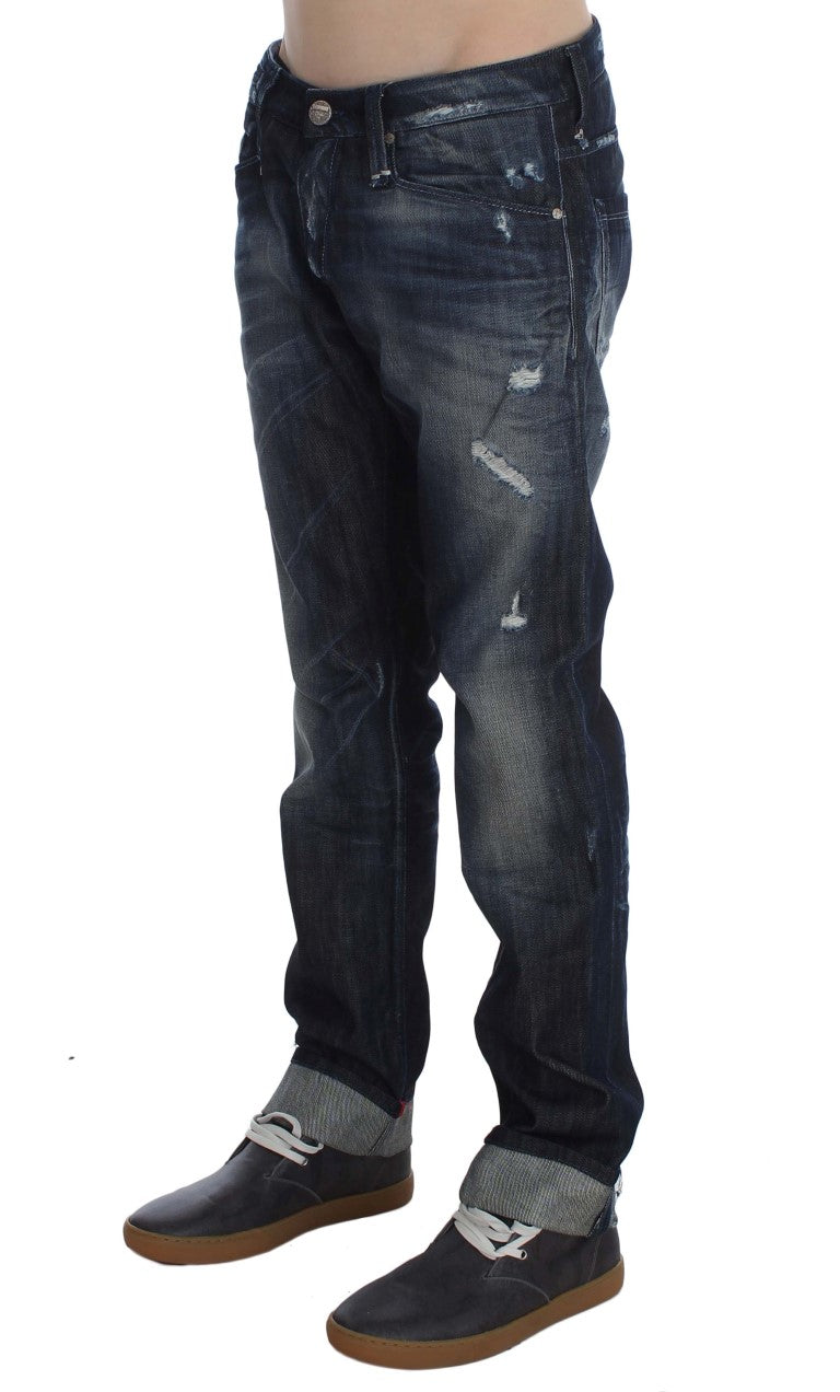 Elegant Regular Straight Fit Blue Jeans - SEHABRANDS