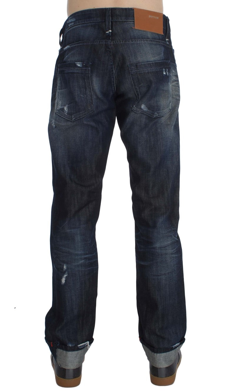 Elegant Regular Straight Fit Blue Jeans - SEHABRANDS