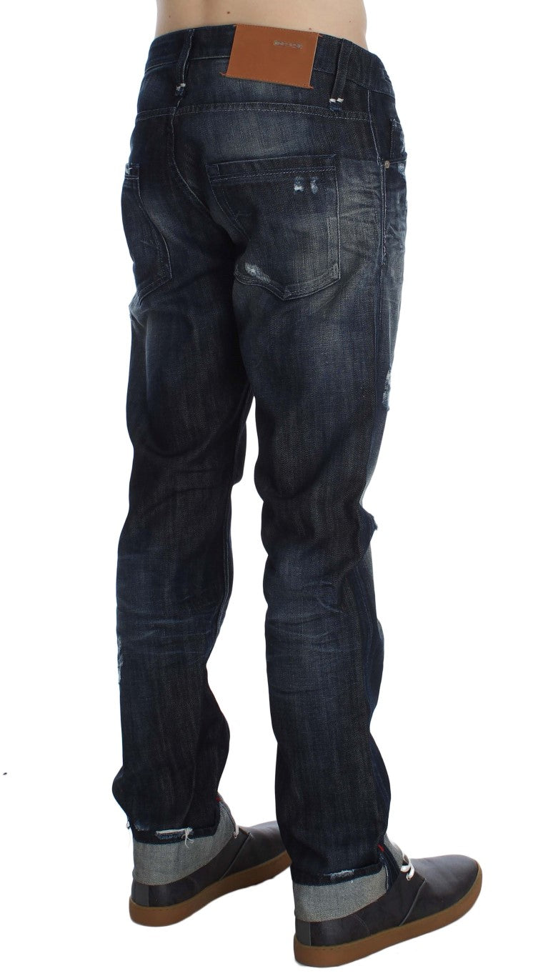 Elegant Regular Straight Fit Blue Jeans - SEHABRANDS