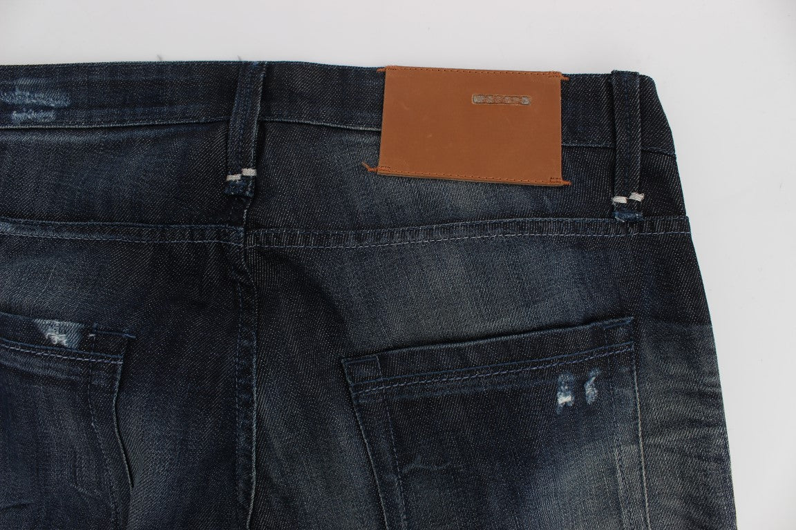 Elegant Regular Straight Fit Blue Jeans - SEHABRANDS