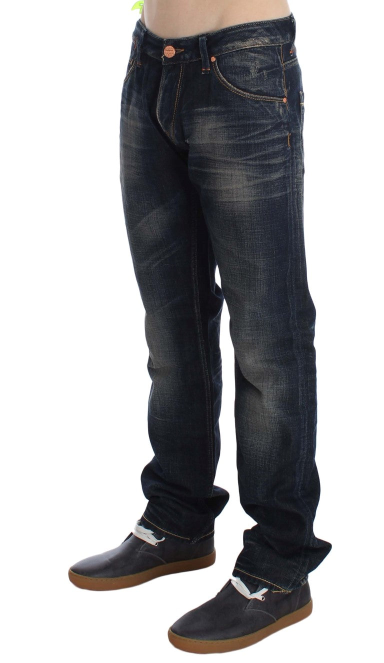 Elegant Straight Fit Low Waist Men's Jeans - SEHABRANDS