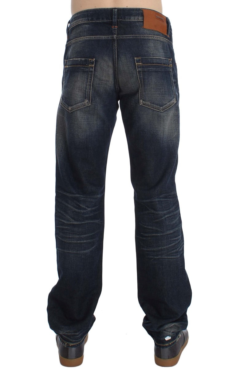 Elegant Straight Fit Low Waist Men's Jeans - SEHABRANDS