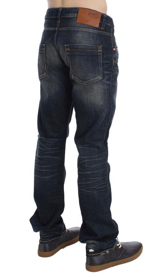 Elegant Straight Fit Low Waist Men's Jeans - SEHABRANDS