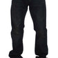 Elegant Straight Fit Dark Blue Jeans - SEHABRANDS