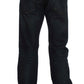 Elegant Straight Fit Dark Blue Jeans - SEHABRANDS