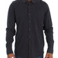 Sleek Gray Casual Cotton Shirt - SEHABRANDS