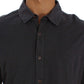 Sleek Gray Casual Cotton Shirt - SEHABRANDS