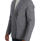 Elegant Double-Breasted Blue Blazer - SEHABRANDS