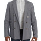 Elegant Double-Breasted Blue Blazer - SEHABRANDS