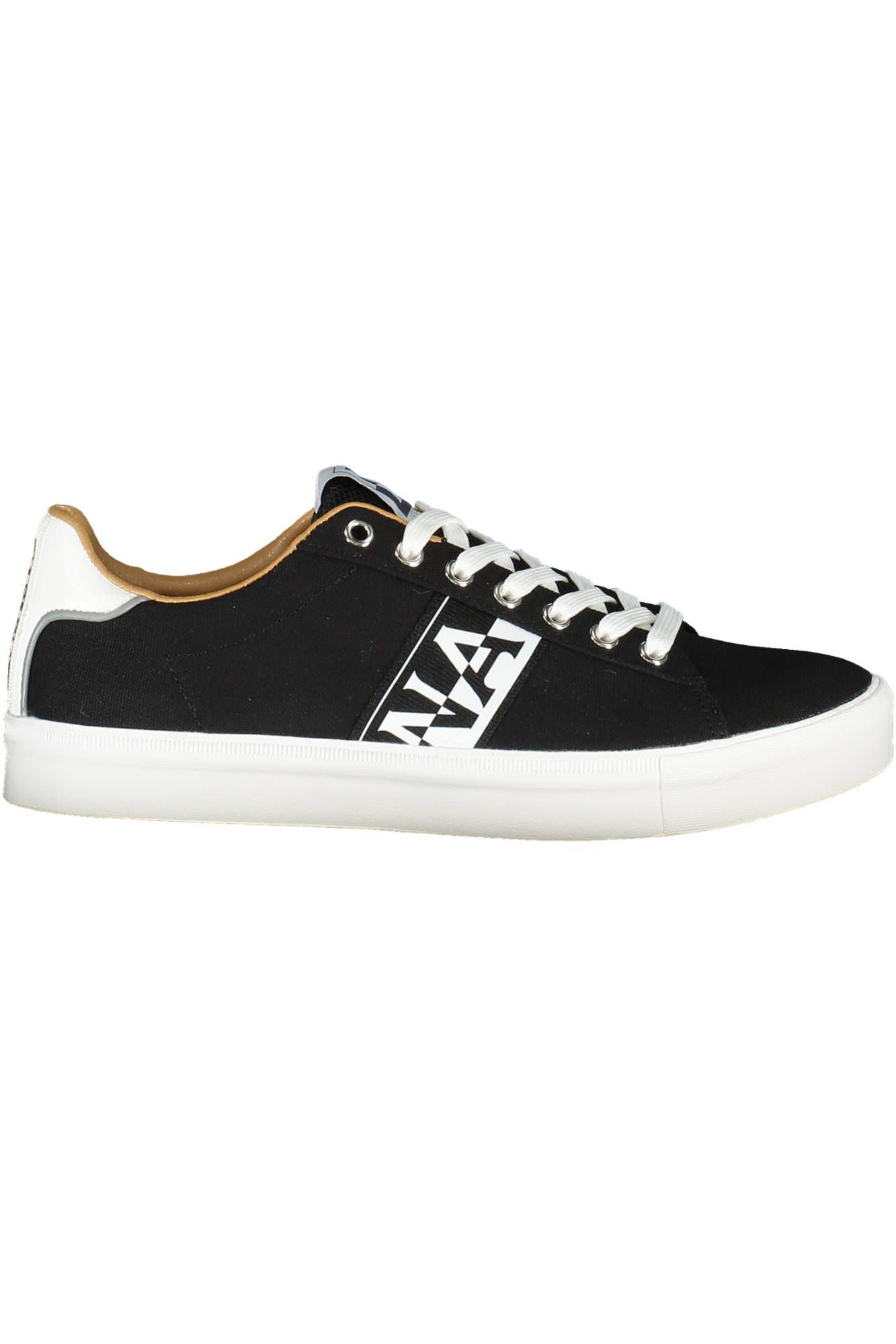 Black Polyester Men Sneaker - SEHABRANDS