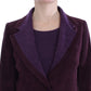 Elegant Purple Wool Blend Three Piece Suit Set - SEHABRANDS