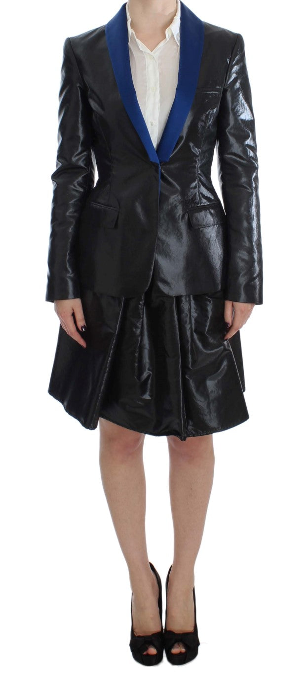 Elegant Two-Piece Black Skirt Suit - SEHABRANDS