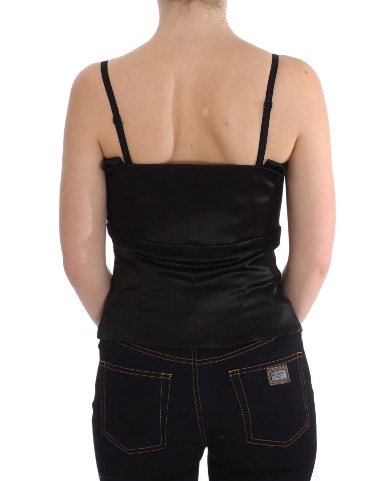 Elegant Black Evening Cami Top - SEHABRANDS