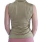 Glamorous Gold Turtleneck Vest Top - SEHABRANDS