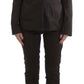 Chic Brown Cotton-Elastane Suit Set - SEHABRANDS