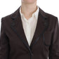 Chic Brown Cotton-Elastane Suit Set - SEHABRANDS