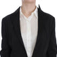 Elegant Black Stretch Blazer Jacket - SEHABRANDS