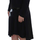 Elegant Two-Piece Skirt Suit in Black & Blue - SEHABRANDS