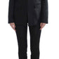 Elegant Three-Piece Black Pants Suit - SEHABRANDS