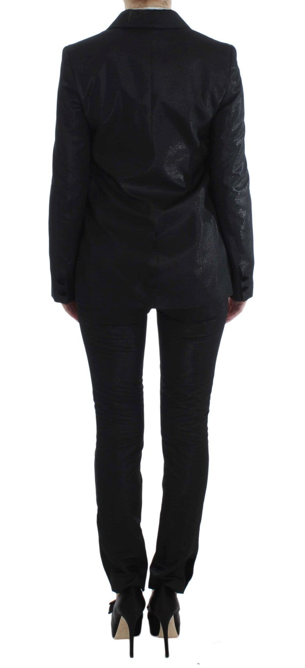 Elegant Three-Piece Black Pants Suit - SEHABRANDS