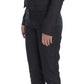 Chic Gray Cotton Blend Pantsuit Ensemble - SEHABRANDS