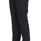 Chic Gray Cotton Blend Pantsuit Ensemble - SEHABRANDS