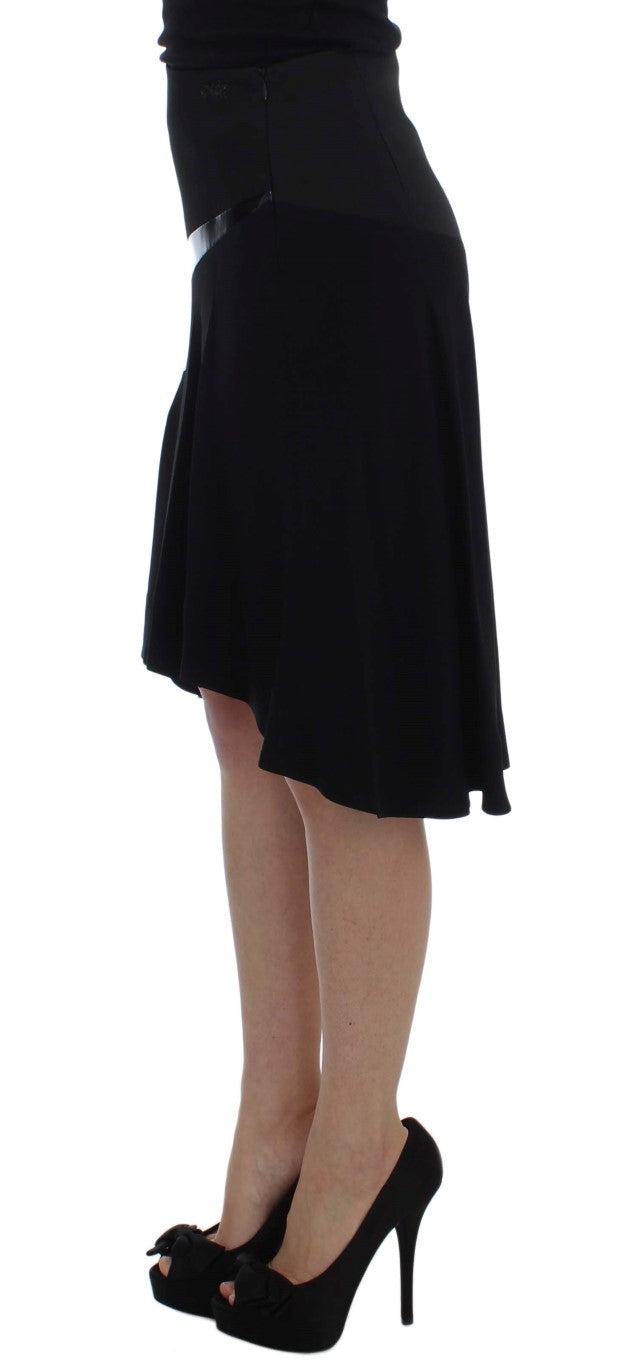 Chic Black and Blue Cotton Blend Skirt - SEHABRANDS