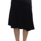 Chic Black and Blue Cotton Blend Skirt - SEHABRANDS