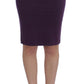 Elegant Purple Pencil Skirt - SEHABRANDS